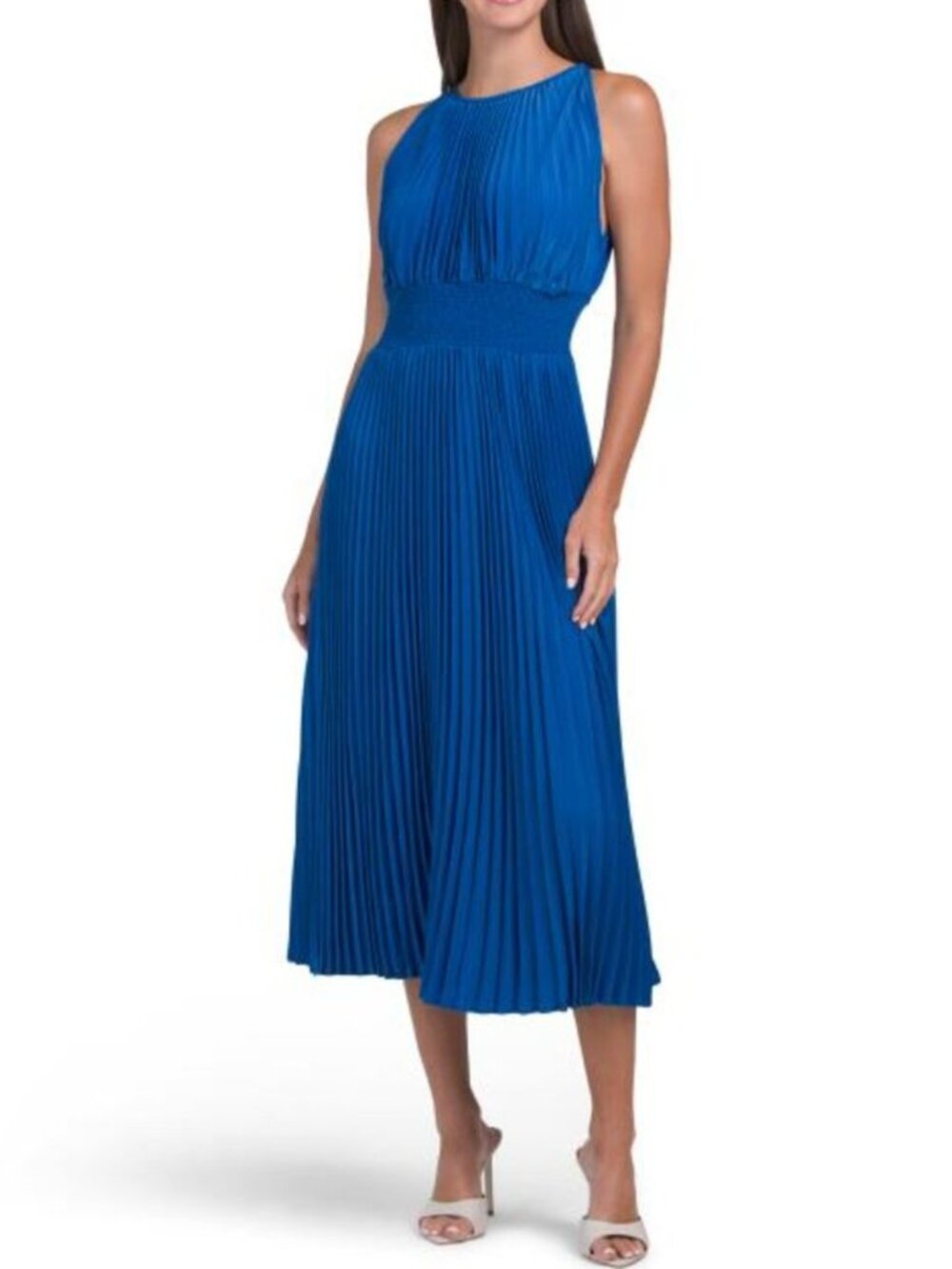 OLEG CASSINI Pleated Midi Dress
